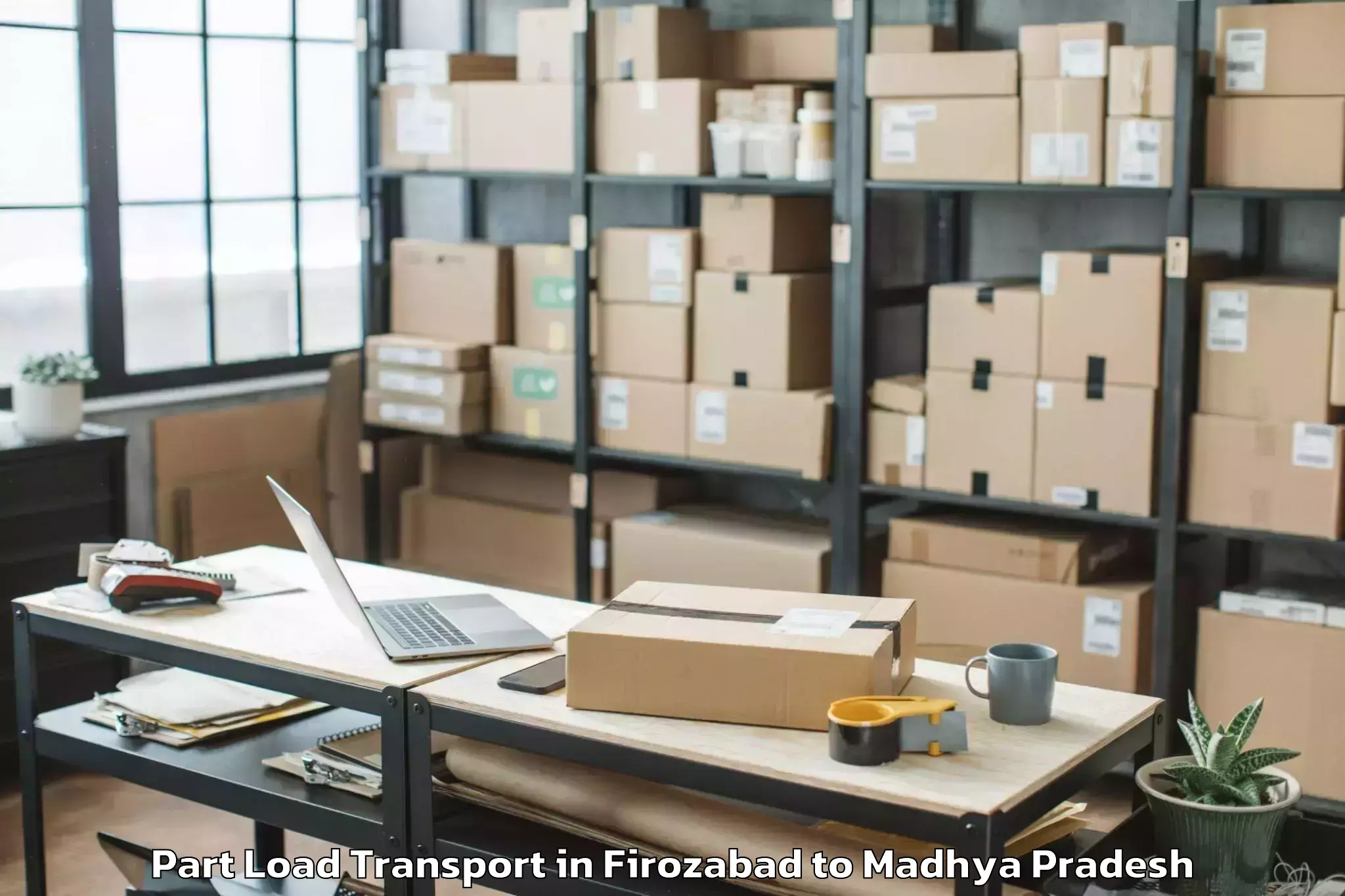 Book Firozabad to Dhar Part Load Transport Online